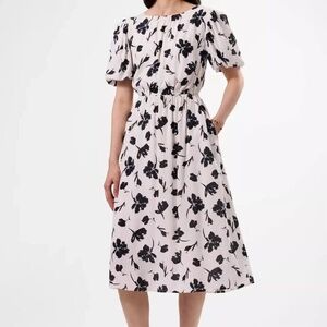 Amour Vert NWT Puff Sleeve Dress Aix White Size M